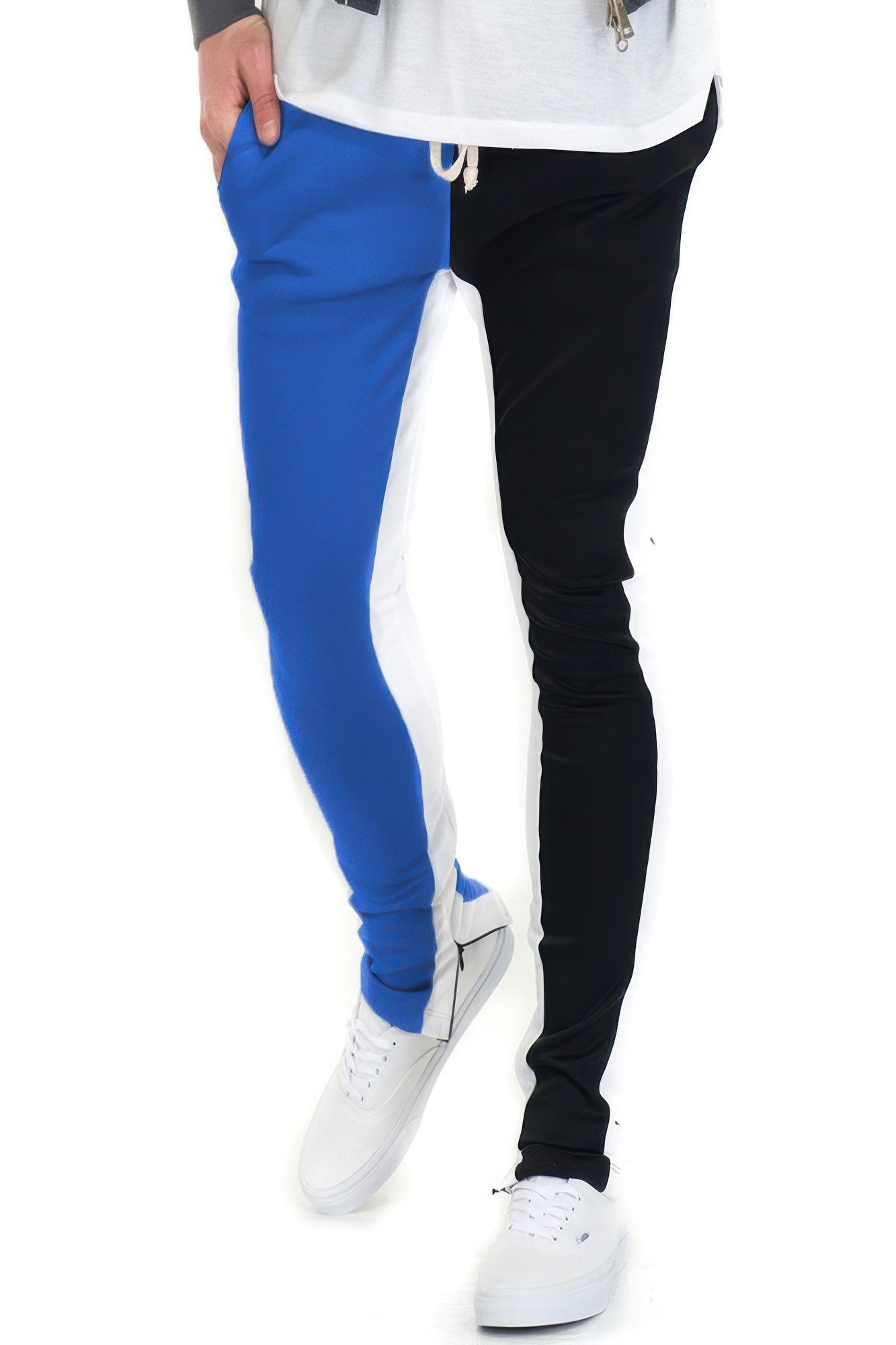 Two Tone Color Block Track Pant Jogger