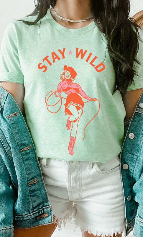 Vintage Stay Wild Cowgirl Graphic Tee PLUS