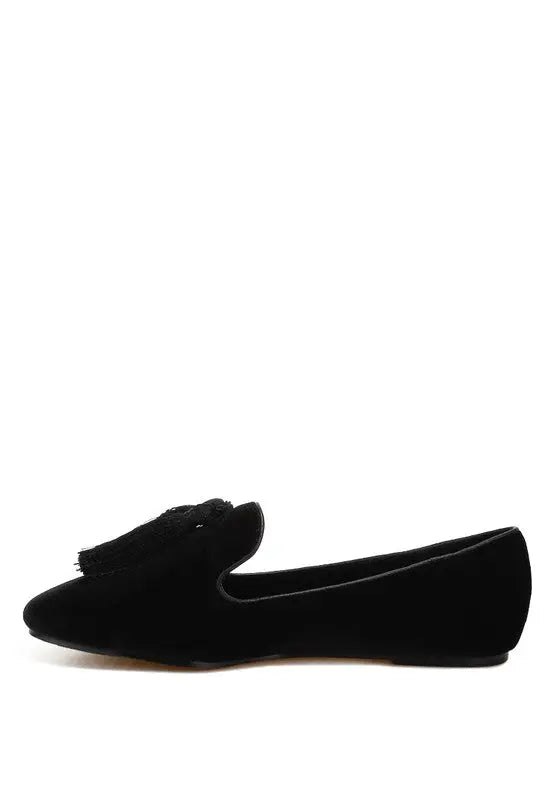 Tromso Iconic Tassel Detail Velvet Loafers Rag Company