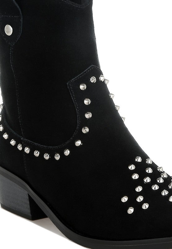 Hira Studs Embellished Cowboy Boots