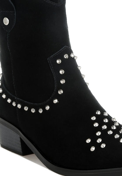 Hira Studs Embellished Cowboy Boots