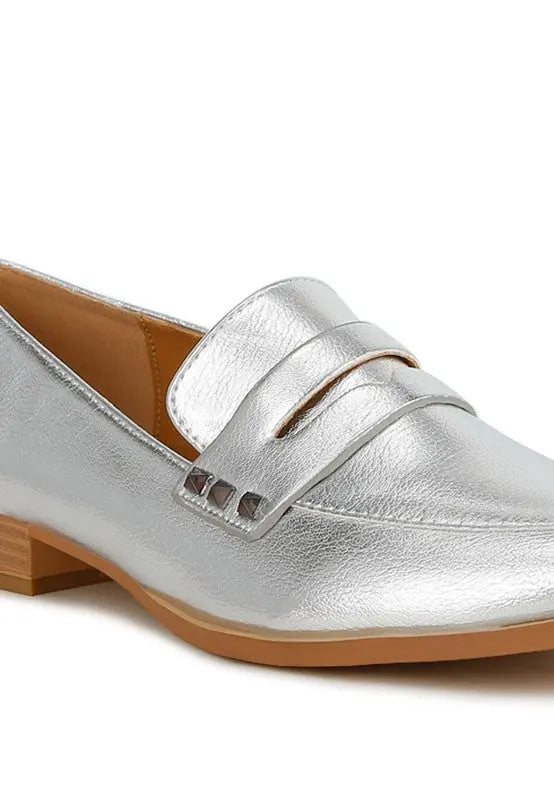 Potania Penny Strap Metallic Loafers Rag Company