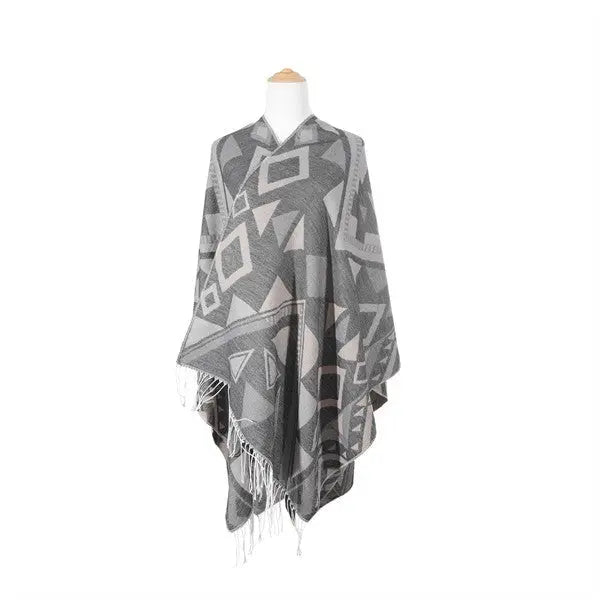 TRIBAL PRINT PONCHO AFFLUZA.COM