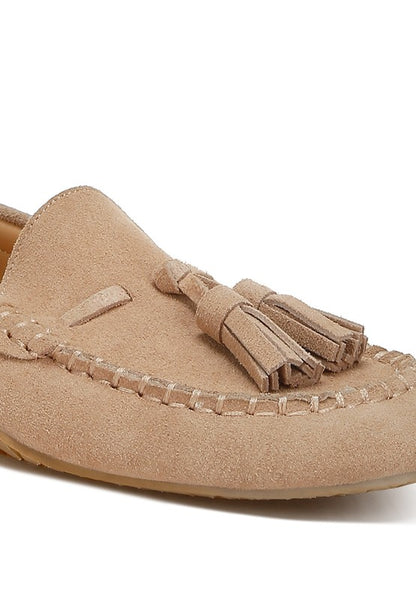 Kipstar Real Suede Leather Tassel Loafers