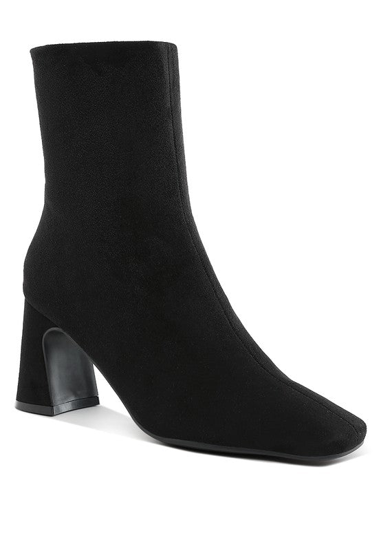 Dimri Square Toe Microfiber Ankle Boots