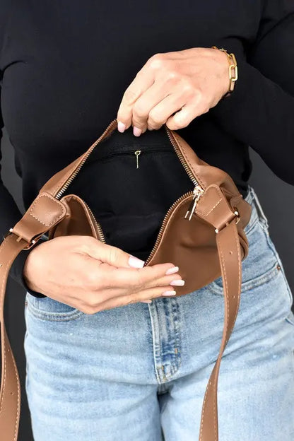 Millie Vegan Leather Crescent Sling Aili's Corner