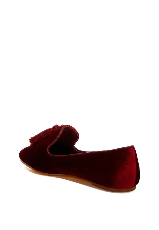 Tromso Iconic Tassel Detail Velvet Loafers Rag Company