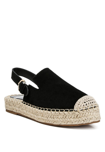 Affie Genuine Suede Slingback Strap Espadrilles