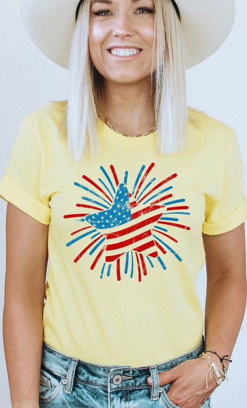 Retro Patriotic Star Graphic Tee