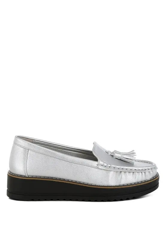 Larana Metallic Tassel Detail Loafers Rag Company