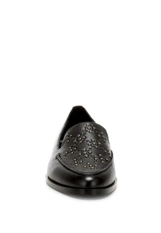 Gabassi Studded Genuine Leather Loafers Rag Company