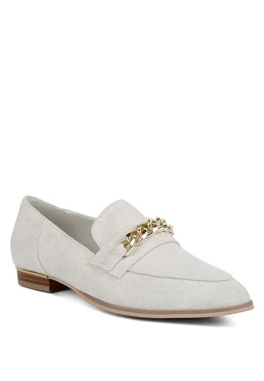 Ricka Chain Embellished Loafers Rag Company