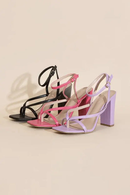 NILE-5 Thong Strappy Heels