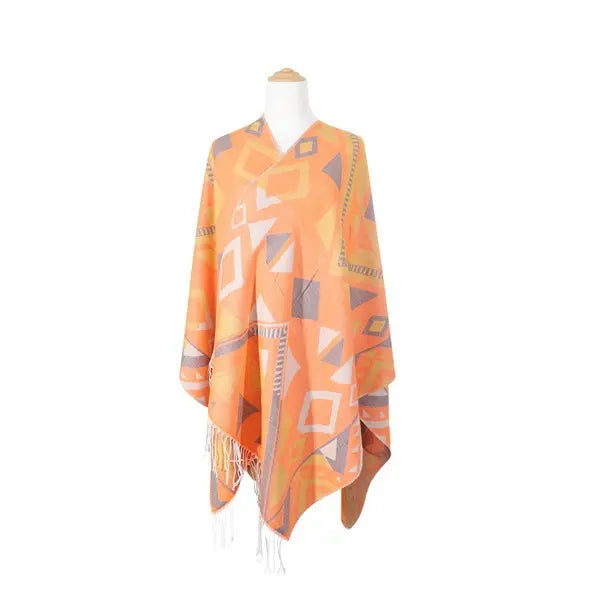 TRIBAL PRINT PONCHO AFFLUZA.COM