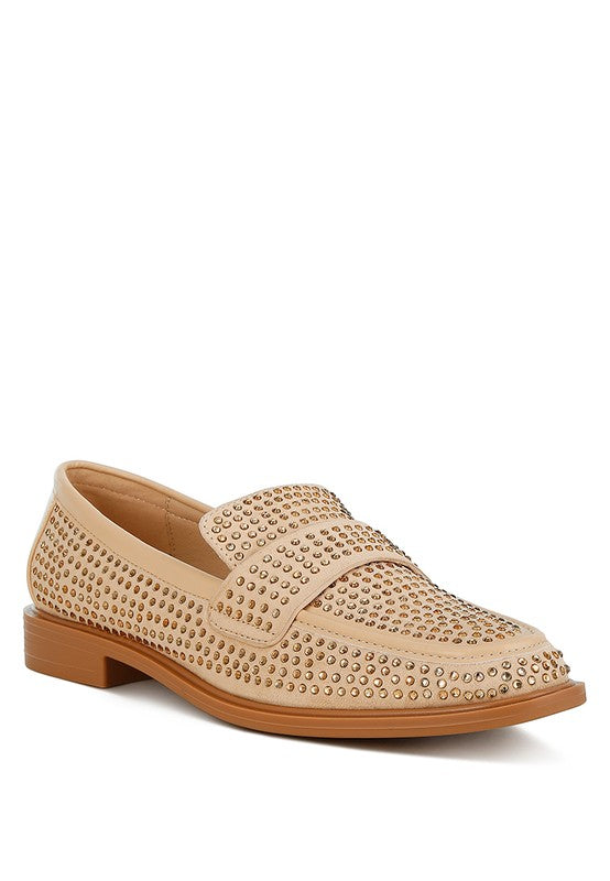 Hobbs Rhinestones Embellished Loafers