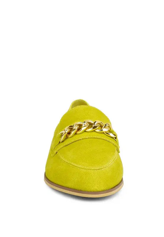 Ricka Chain Embellished Loafers Rag Company