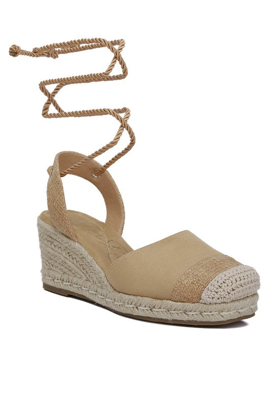 Aiden Lace-Up Crochet Espadrilles