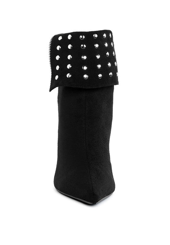 Piccini Stud Embellished Foldover Boots