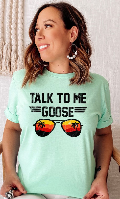 Talk to Me Goose Sunset Graphic Tee