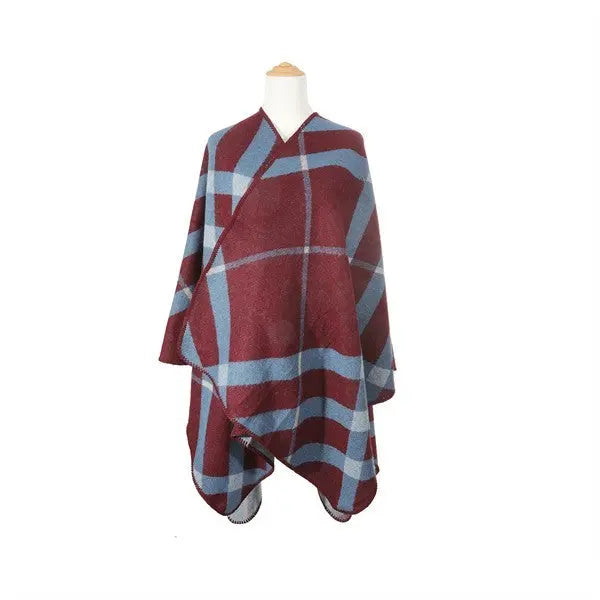 STRIPE ASYMMETRICAL PONCHO AFFLUZA.COM