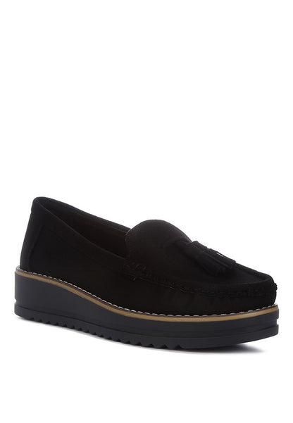 Daiki Platform Lug Sole Tassel Loafers