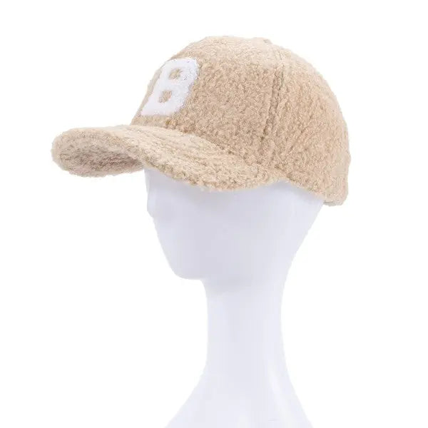 B FUZZY TEDDY BEAR CAP