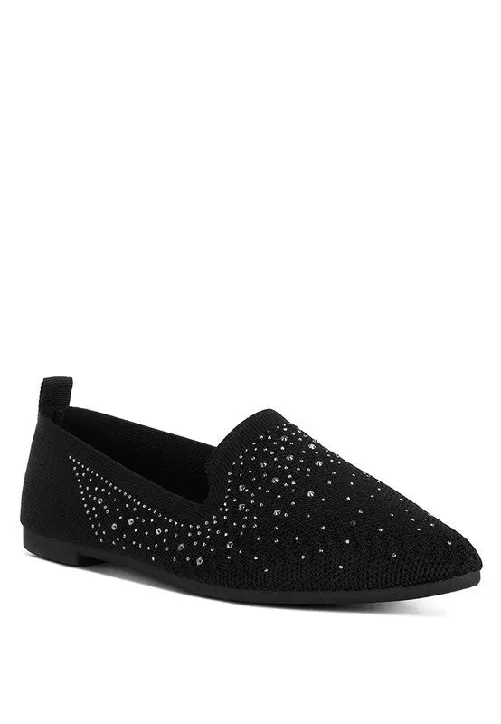 Abedi Rhinestone Embellished Pull Tab Loafers Rag Company