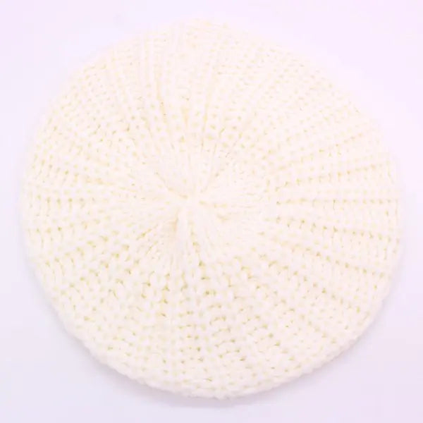 KNITTED CABLE KNIT FASHION BERET