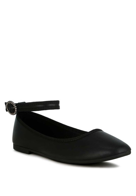 Danseur Ankle Strap Detail Ballet Flats